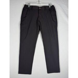 U-510 Pants Mens 32x25 Gray Chino Performance Stretch Charcoal Elastic Waist